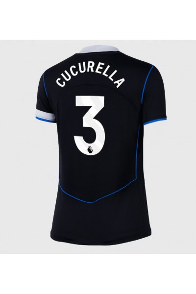Chelsea Marc Cucurella #3 Jalkapallovaatteet Naisten Kolmaspaita 2025-26 Lyhythihainen Chelsea Marc Cucurella #3 Jalkapallovaatteet Naisten Kolmaspaita 2025-26 Lyhythihainen